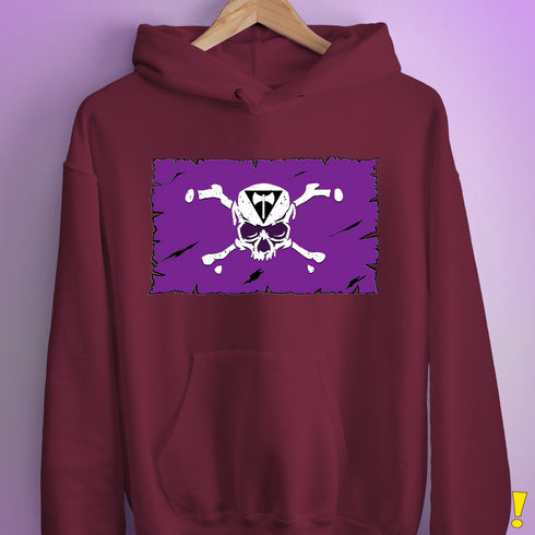 Lesbian Labrys Pride Pirate Flag Hoodie - Maroon